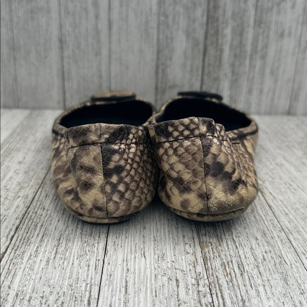 Tory Burch Snakeskin Pattern Minnie travel ballet flats